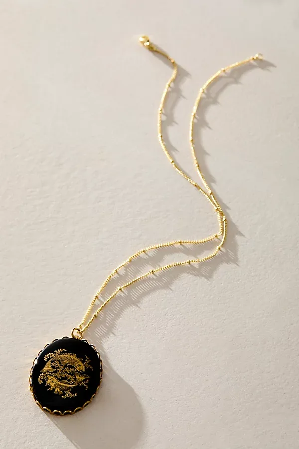 Jules Onyx Zodiac Necklace by Free People