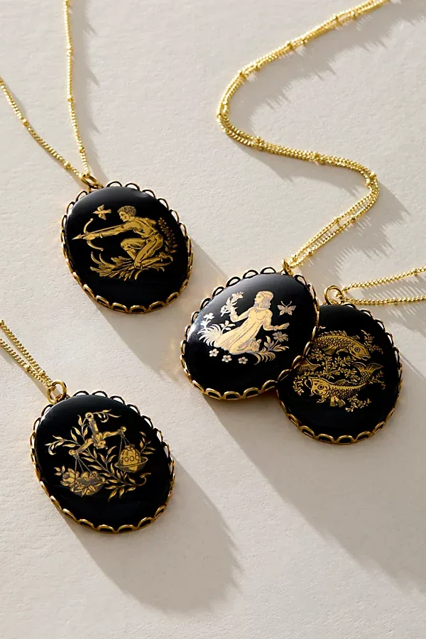 Jules Onyx Zodiac Necklace by Free People