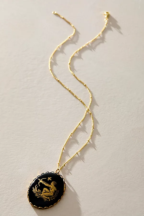 Jules Onyx Zodiac Necklace by Free People