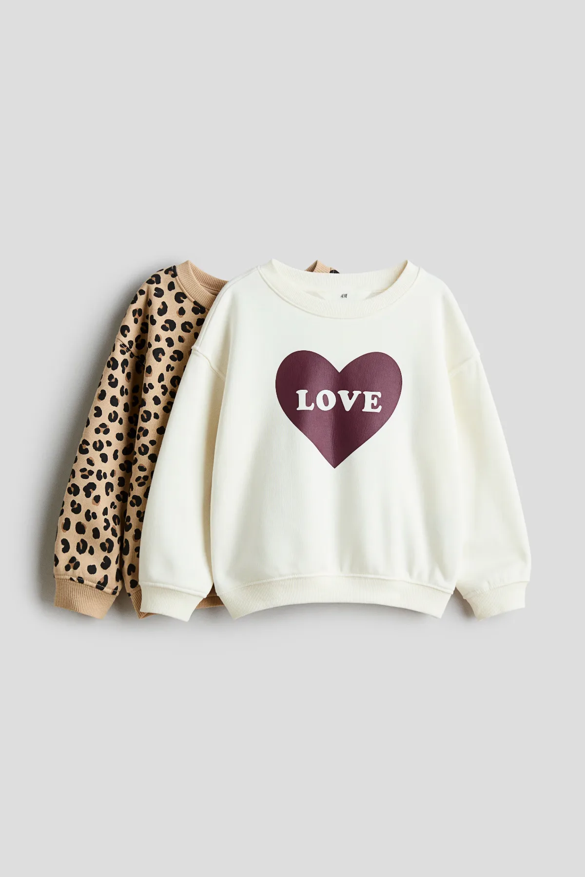 2-Pack Printed Brushed-Inside Sweatshirts by H&M