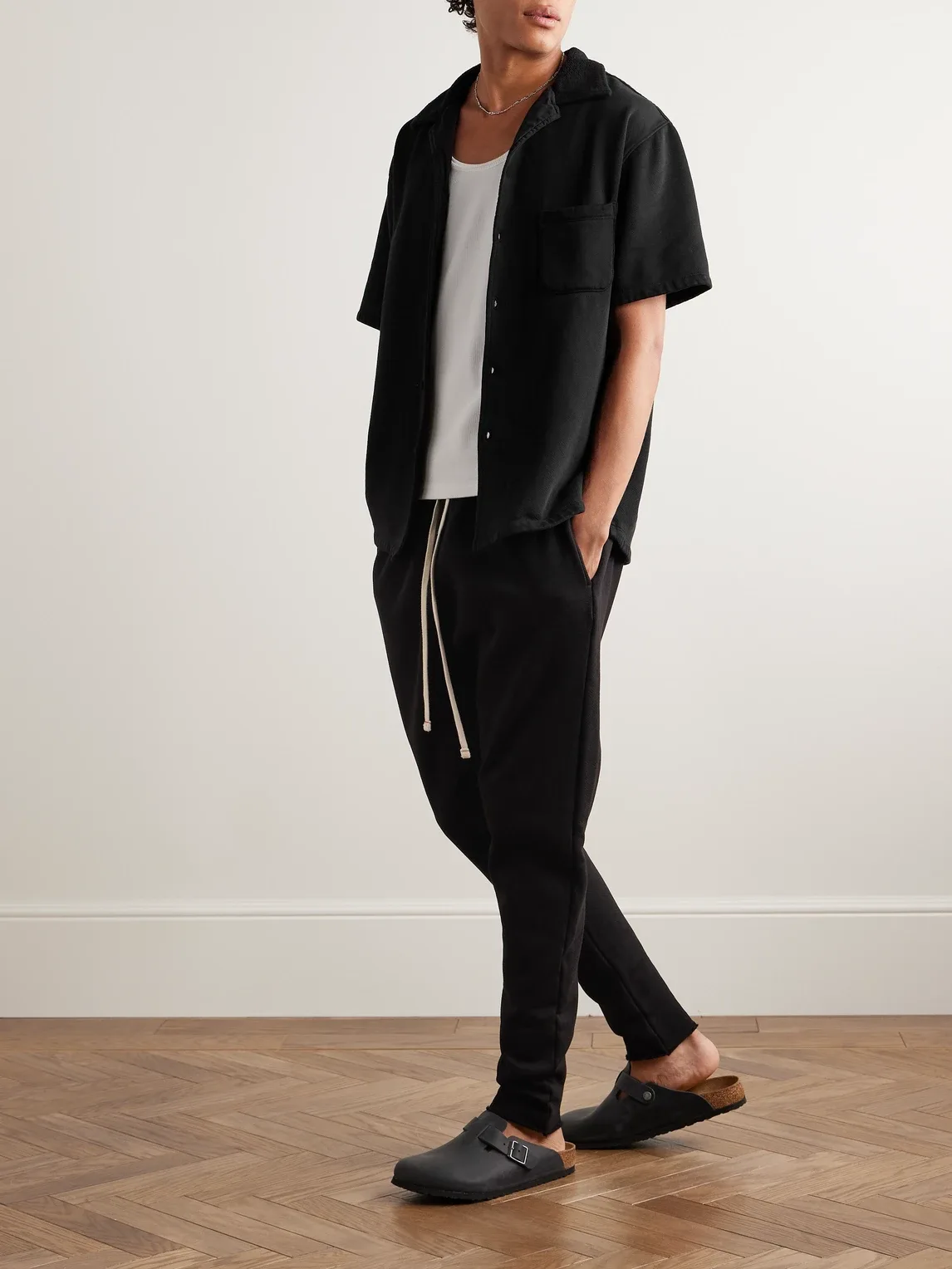 Heavyweight Structured-Fleece Cotton-Jersey Sweatpants by Les Tien