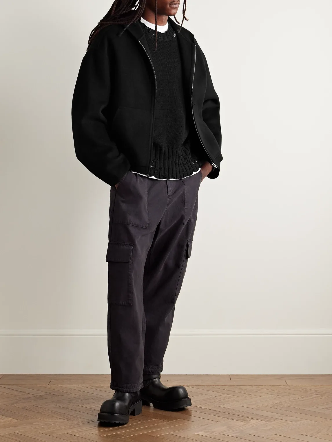 Doveria Double-Faced Wool and Cashmere-Blend Felt Hooded Jacket by Acne Studios