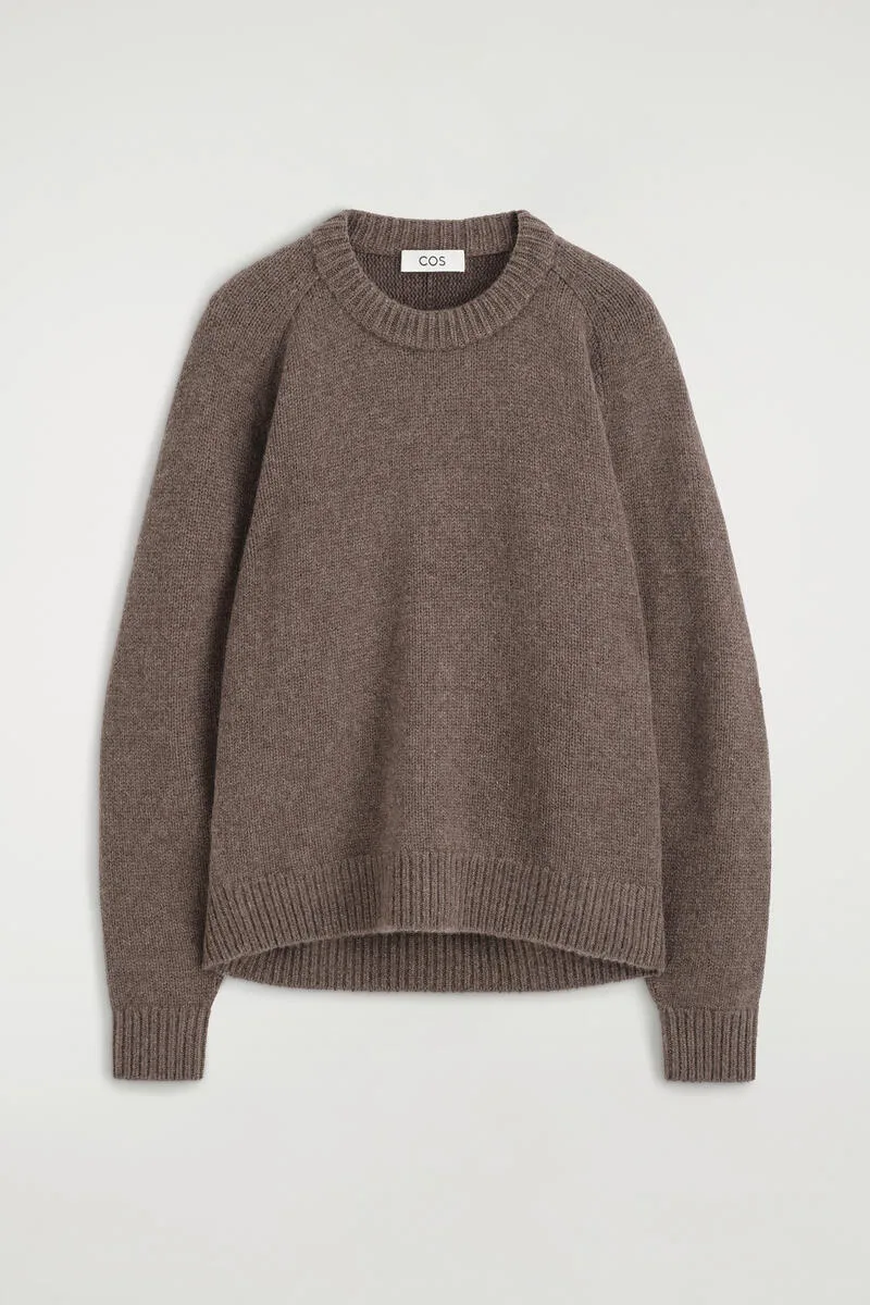 Rounded Pure Cashmere Crew-Neck Sweater by COS