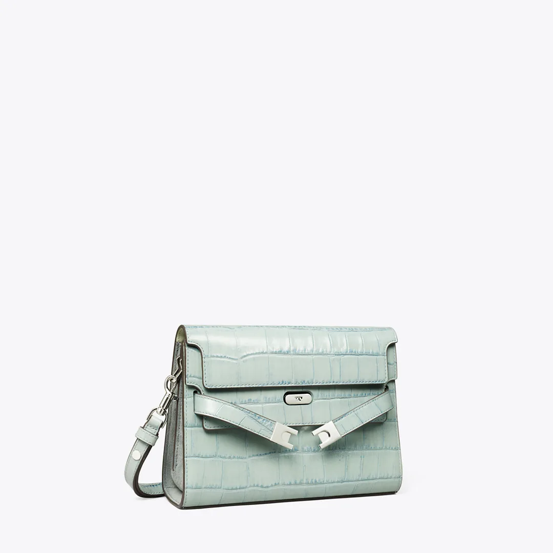 Lee Radziwill Croc-Embossed Shoulder Bag by Tory Burch