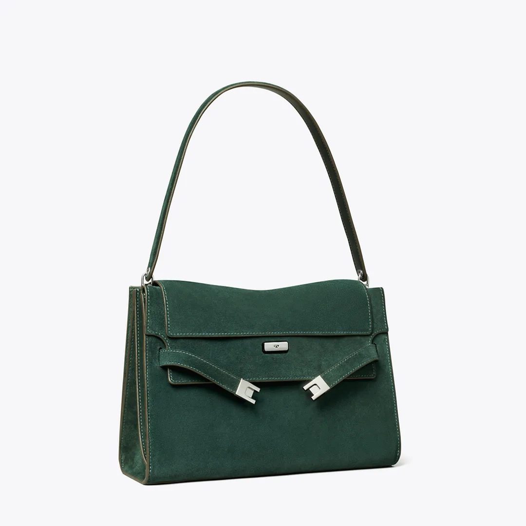 Large Lee Radziwill Suede Shoulder Bag by Tory Burch