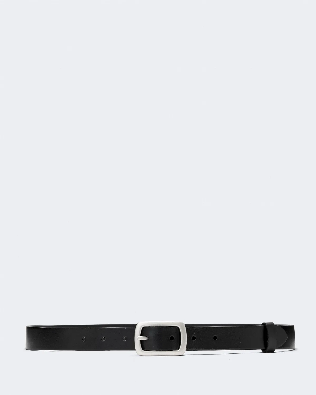 Everett Skinny Leather Bar-Buckle Belt by AllSaints