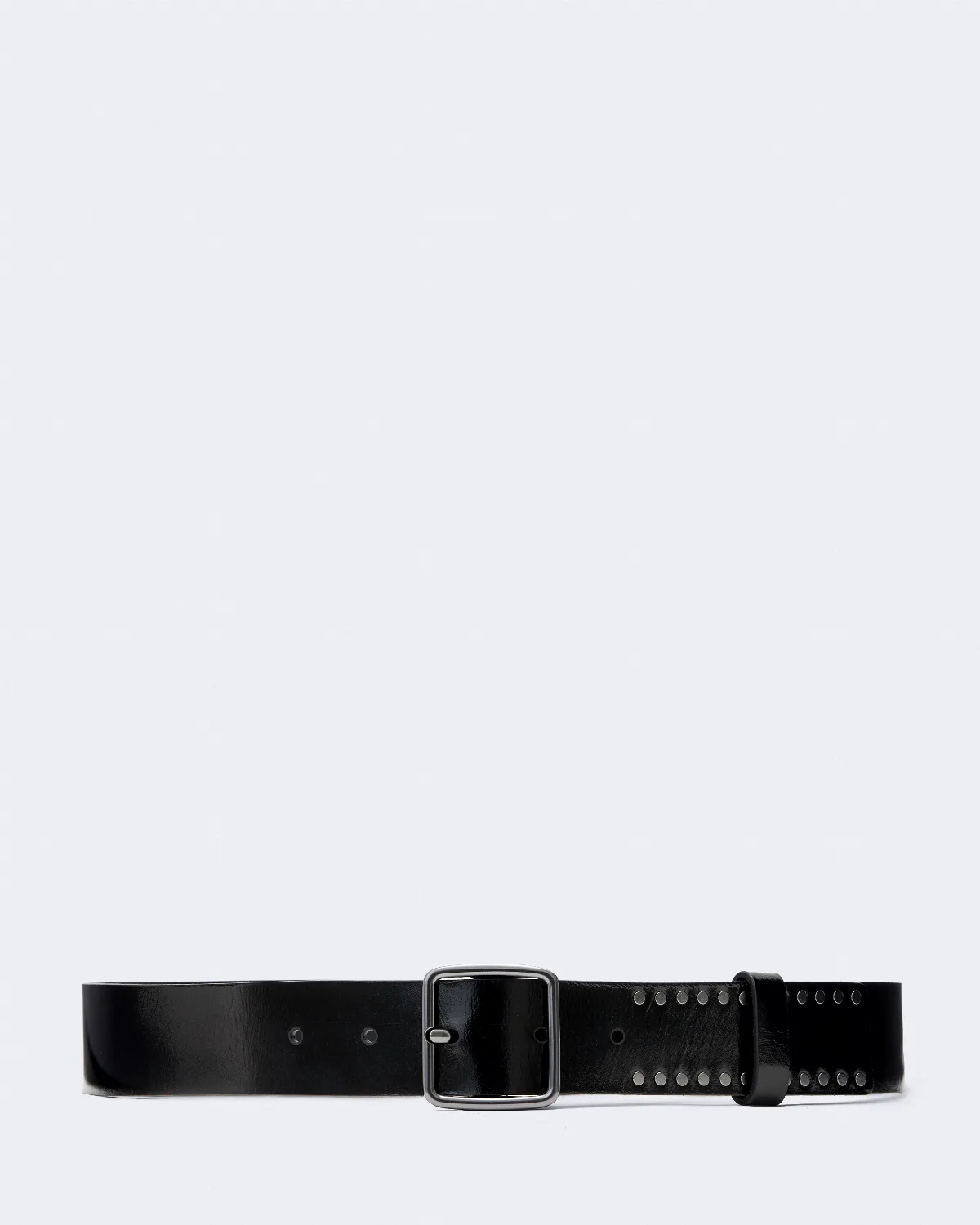 Wyatt Bar-Buckle Studded Leather Belt by AllSaints