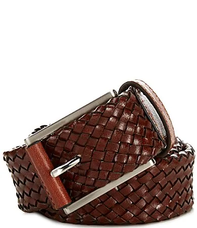 Tubular Braided Full Grain Leather Belt