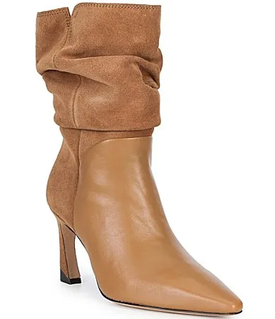 Viv Slouchy Suede Leather Pointed Toe Mid Boots by kate spade