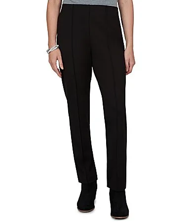 Ponte Hollywood Waist Elongated Seam Pull-On Pants