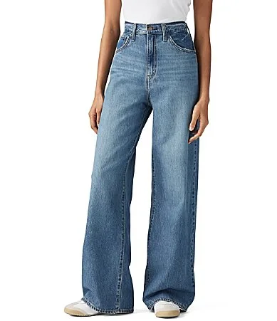 High Rise Cinched Baggy Jeans