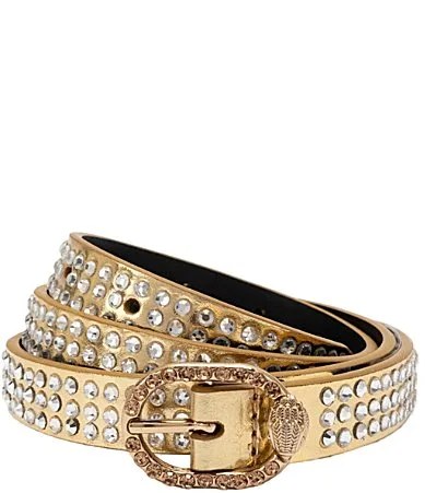 Mayfair Metallic Embellished Scratchy Belt by Kurt Geiger