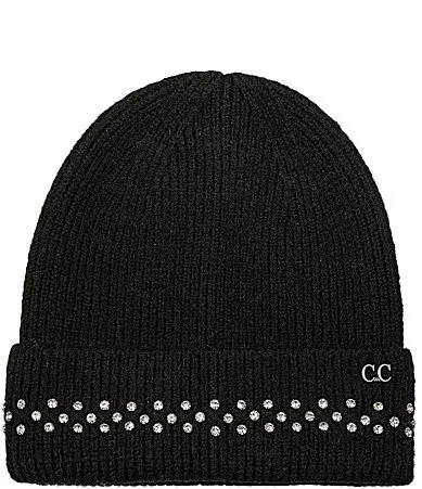 Rhinestone Cuff Beanie