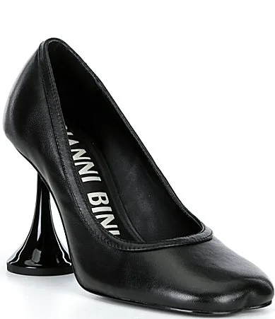 Magik Leather Molded Toe Pumps by Gianni Bini