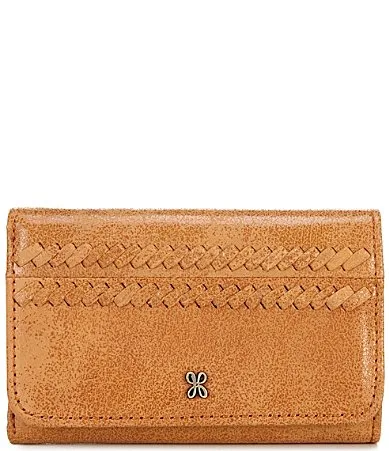 Jill Trifold Leather Whipstitch Trifold Wallet by Hobo