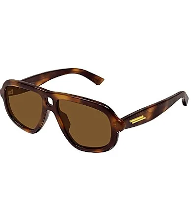 BV1494S 53mm Navigator Sunglasses by Bottega Veneta