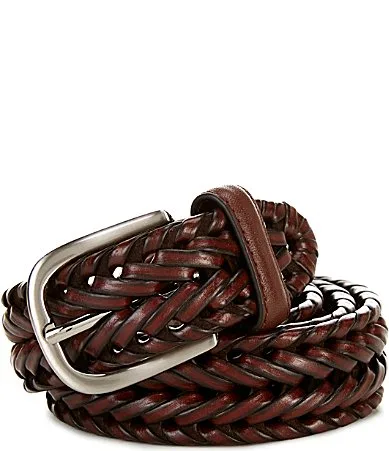Braided Bonded Leather Belt