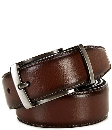 Black to Brown Reversible Full Grain Leather Belt