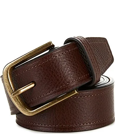 Grained Leather Belt