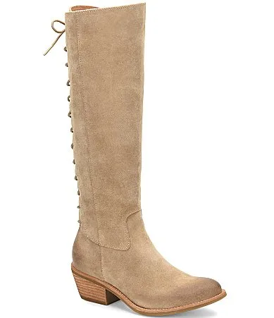Sharnell Heel Suede Adjustable Waterproof Western Inspired Boots by Sofft