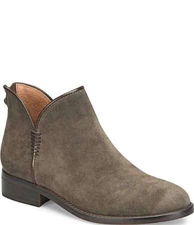 Desi Aqua Sofft Collection Suede Water-Resistant Whipstitch Booties by Sofft