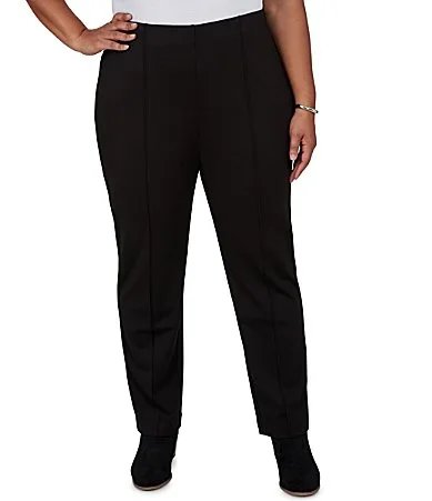 Ponte Hollywood Waist Pull-On Ankle Pants