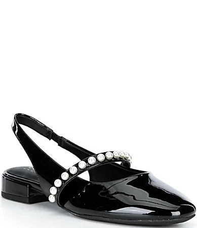 Camilla Pearl Slingback Flats by Copper Key