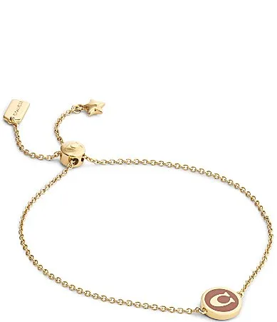 Signature C Enamel Coin Adjustable Bracelet by Coach