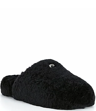 Pave Signature C Shearling Logo Slippers by Coach