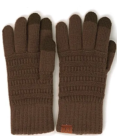Knitted Touch Gloves by Cc Beanies