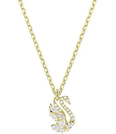 Swan Mixed Cut Short Pendant Necklace by Swarovski