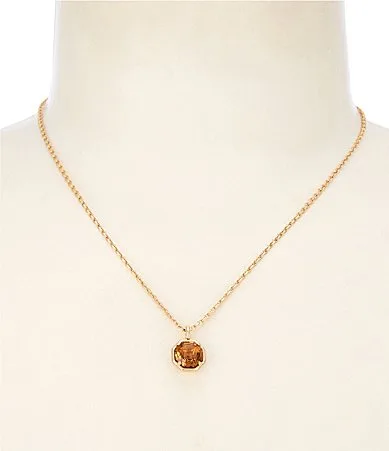 Kate Spade New York Opulence Octagon Stone Short Pendant Necklace by kate spade