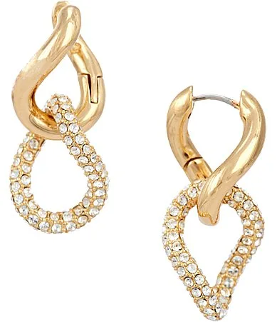 Kate Spade New York Opulence Pave Drop Huggie Hoop Earrings by kate spade