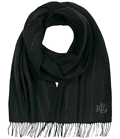 Lauren Ralph Lauren Shine Pinstripe Oblong Scarf by Ralph Lauren