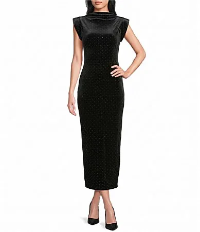 Studded Velvet Dress