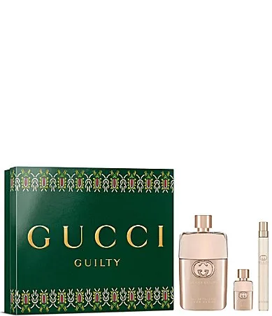 Guilty Pour Femme Eau De Parfum Travel Spray Mini Holiday 3-Piece Gift Set by Gucci