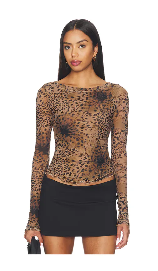 Lilly Printed Long Sleeve Tee