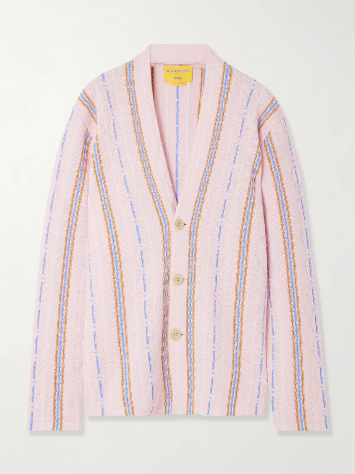 - Baja Striped Cashmere Cardigan -