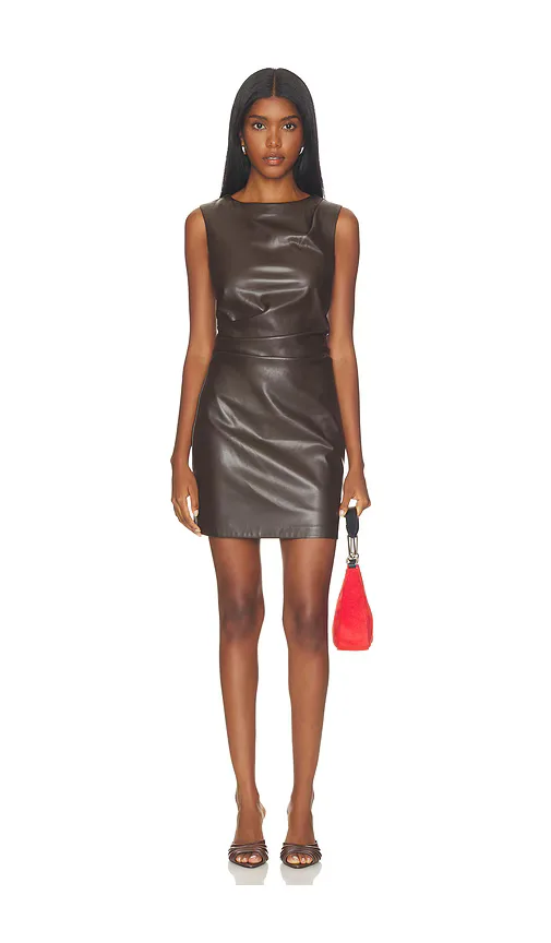The Meg Faux Leather Dress