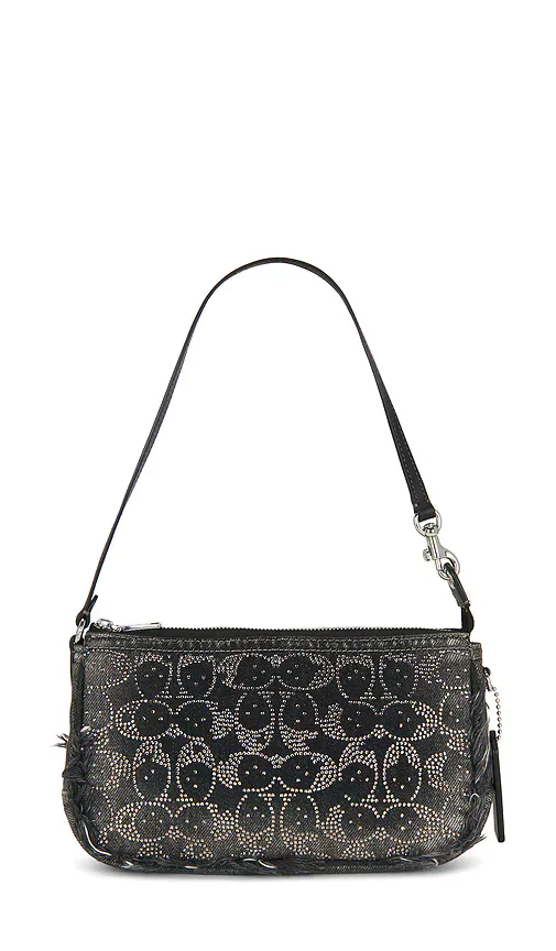 Distressed Denim Crystal Signature Plaza Bag by Coach