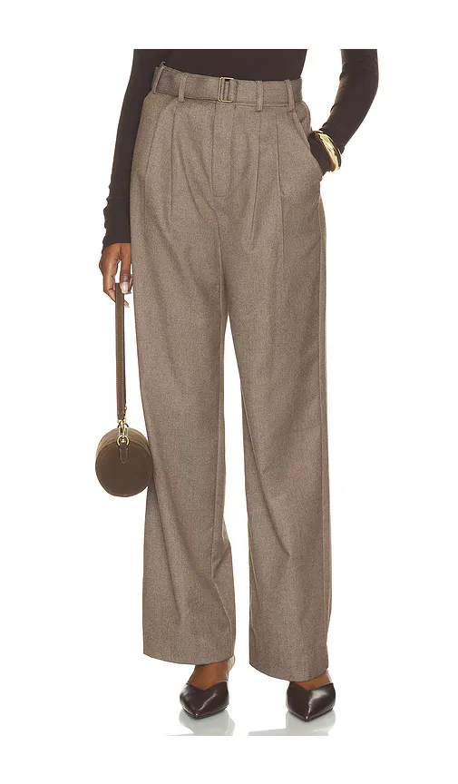 Hollis Belted Pleated Pant
