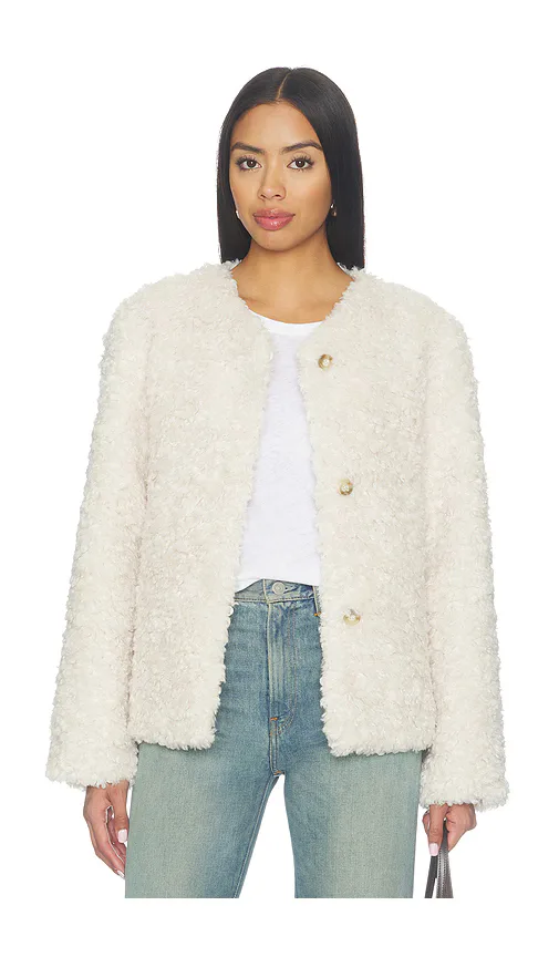 Frame Faux Fur Short Coat