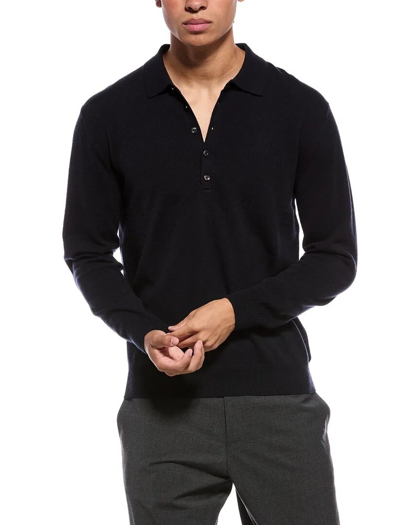 Greenwich 100% Cashmere Polo Sweater
