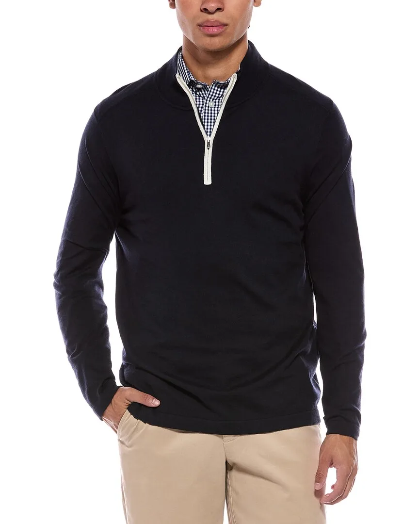 Salcombe Cashmere-Blend 1/2-Zip Sweater
