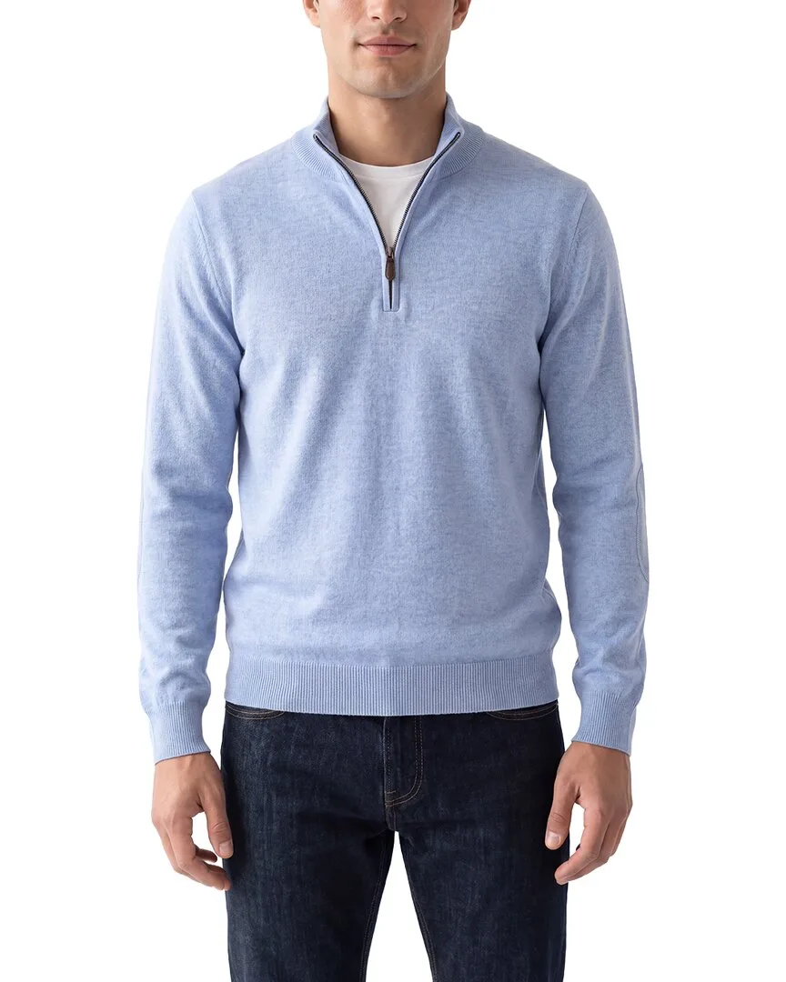 N.Peal Carnaby Cashmere 1/2-Zip Sweater
