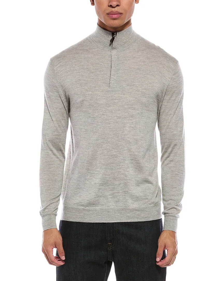 Regent 1/2-Zip Cashmere & Silk-Blend Mock Neck Sweater