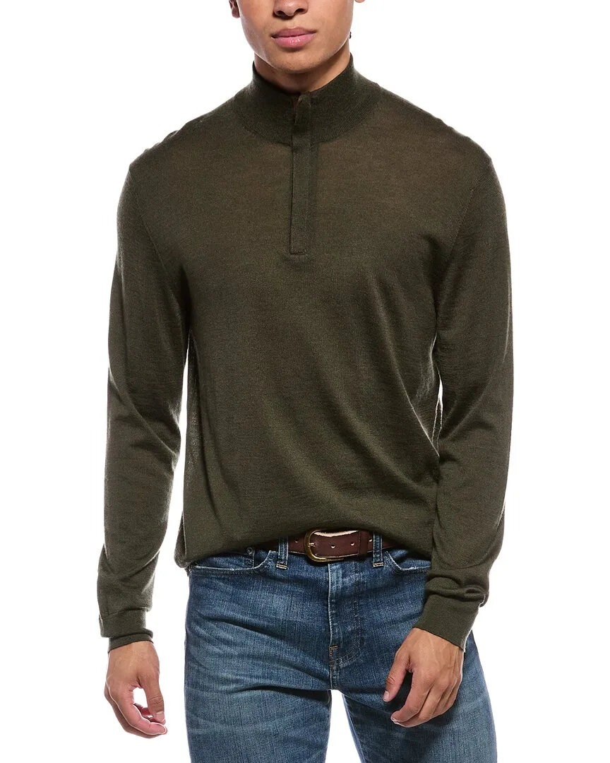 Regent Fine Gauge Cashmere & Silk-Blend 1/2-Zip Sweater