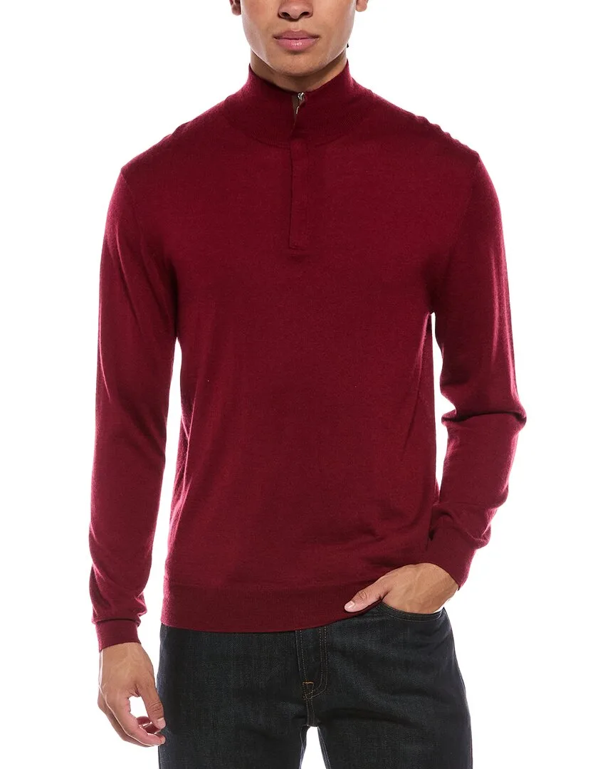 Regent Fine Gauge Cashmere & Silk-Blend 1/2-Zip Sweater