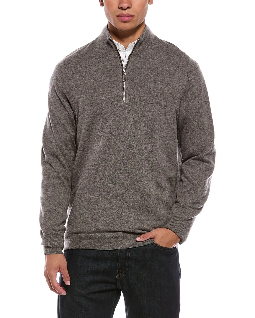 Carnaby 1/2-Zip 100% Cashmere Mock Neck Sweater