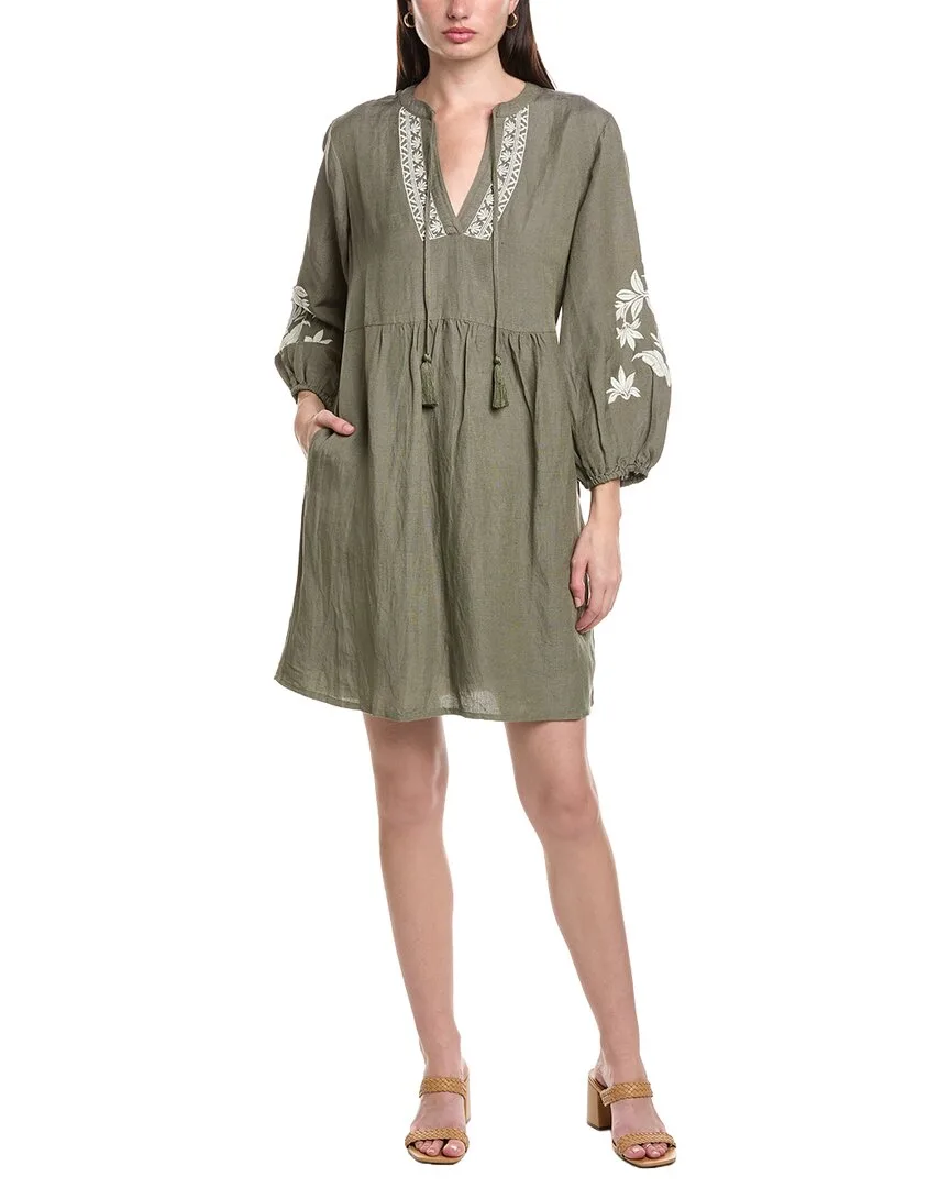 St. Lucia Linen-Blend Floral Dress